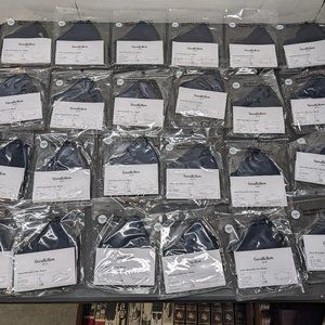 48 Adult Reusable Fabric Face Masks Size L/XL 2-Pack Black/Navy